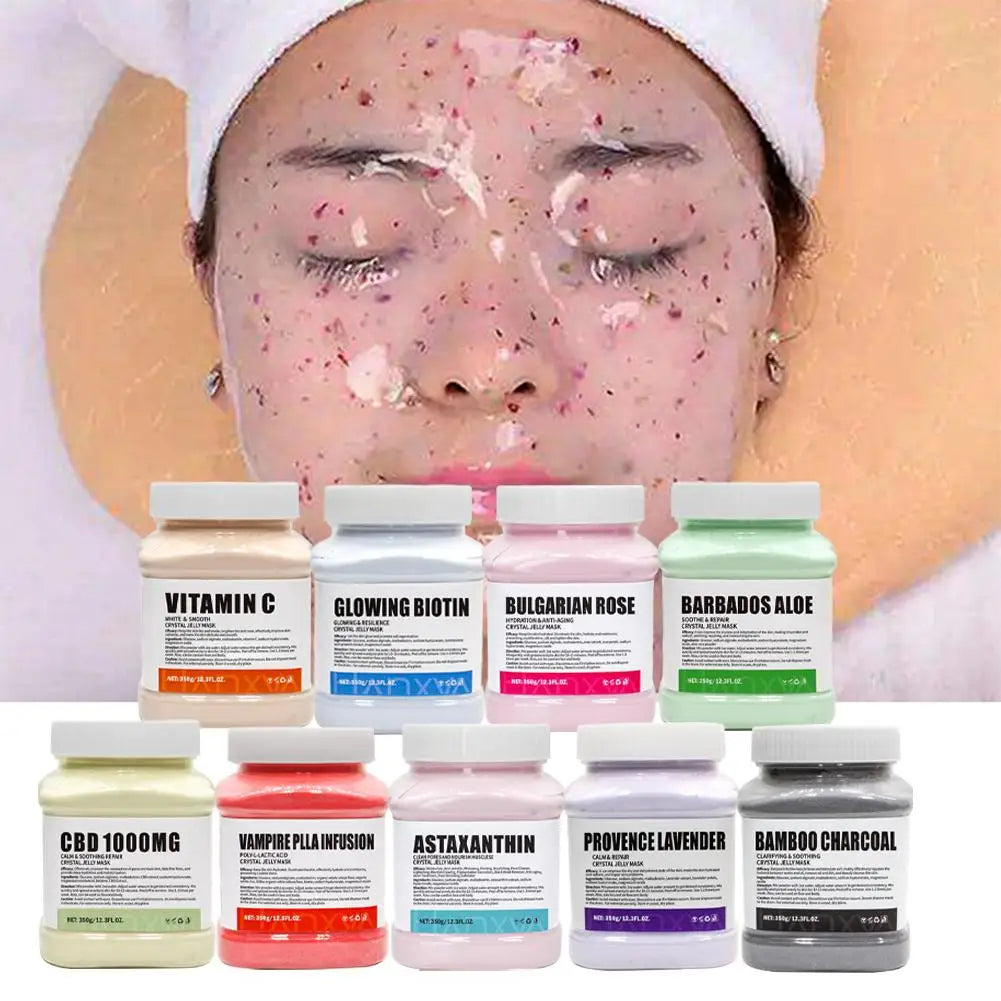 Rose Jelly Face Mask Hydrating Hydro Gel Peel-Off Mask Nourished Glowing Skin with Smoothing Effect Powder-to-Gel Formula